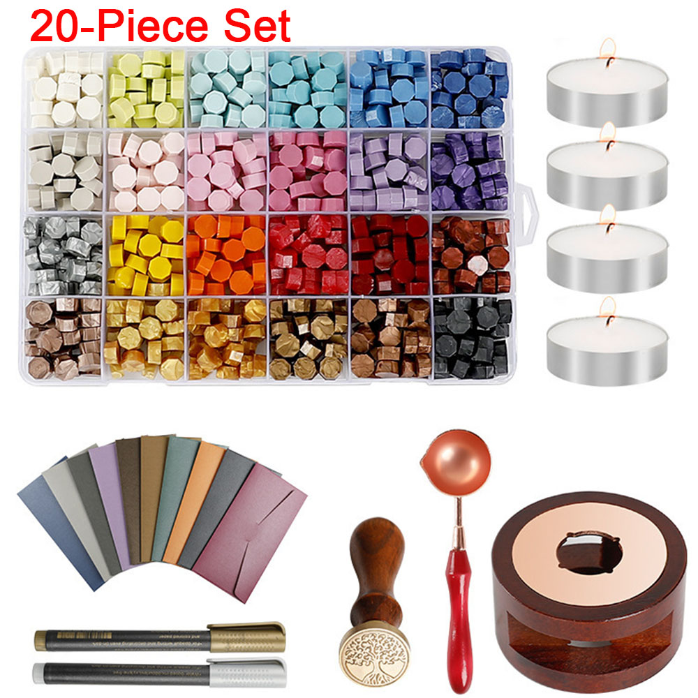 Wax Seal Stamp Set - Set di 20 Sigilli in Cera